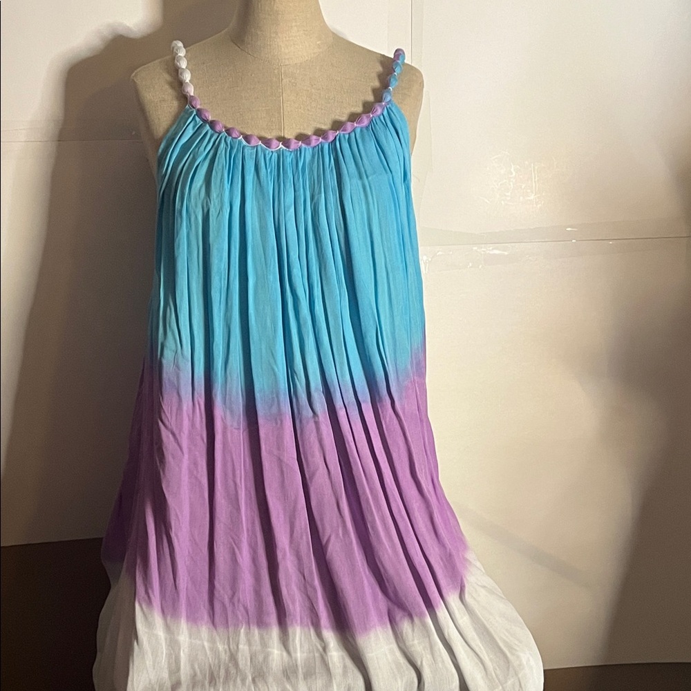 😄Free size rayon dress small - XXL flowy colourful